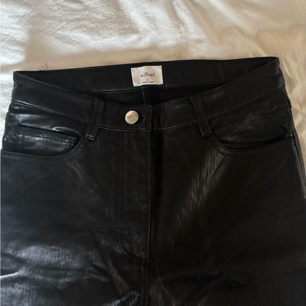 Aritzia High Rise Leather Pants for Women